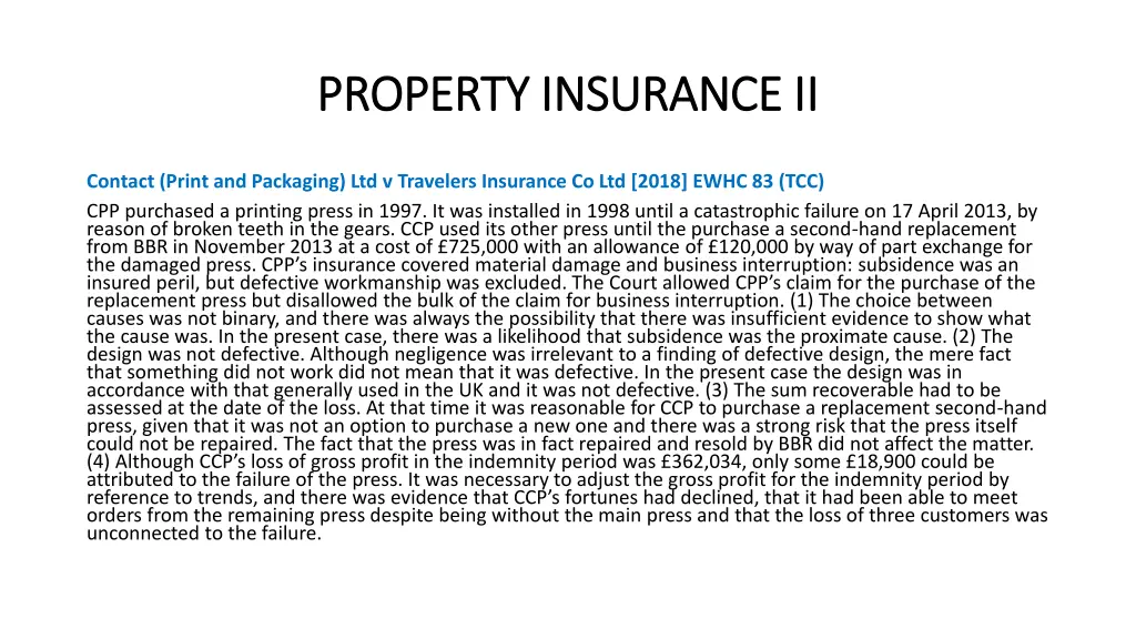 property insurance ii property insurance ii