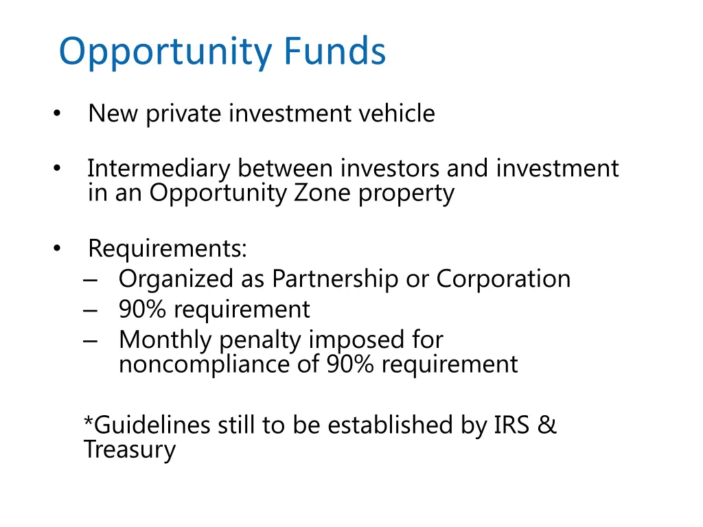 opportunity funds