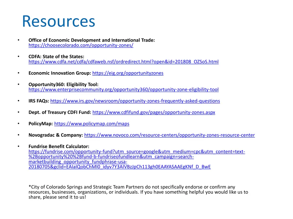 resources