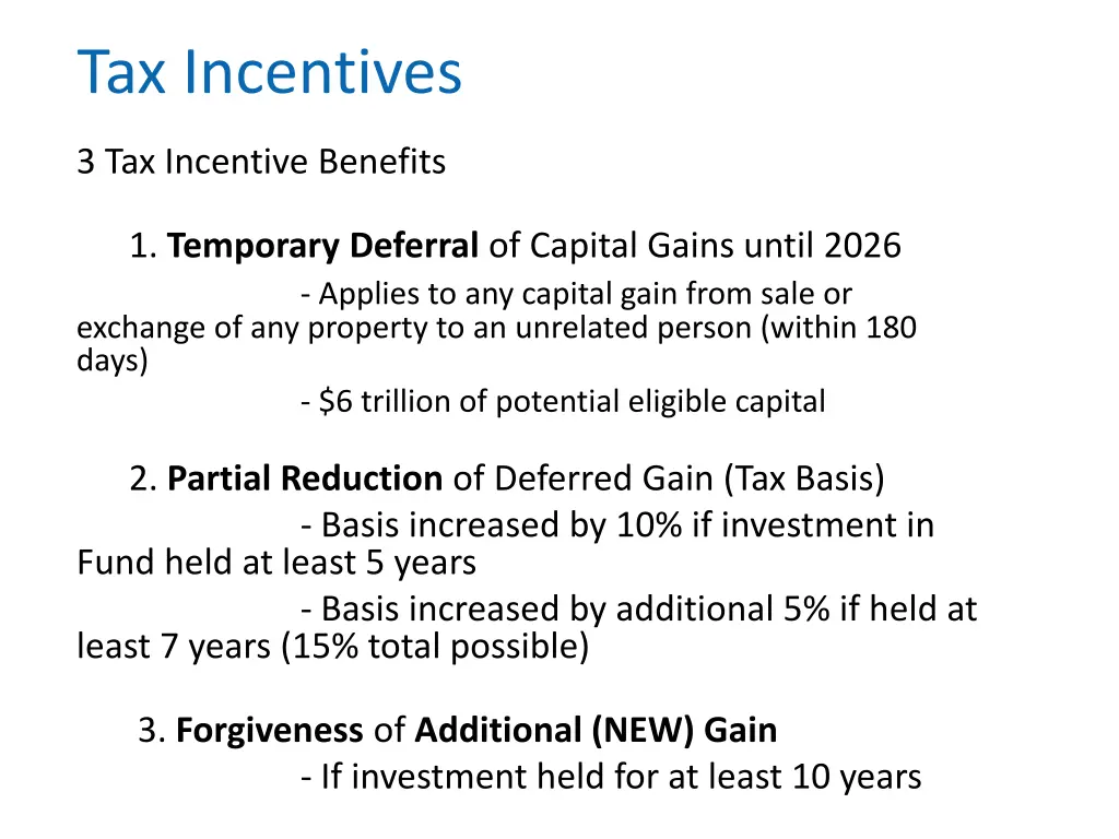 tax incentives
