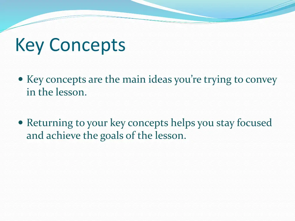 key concepts