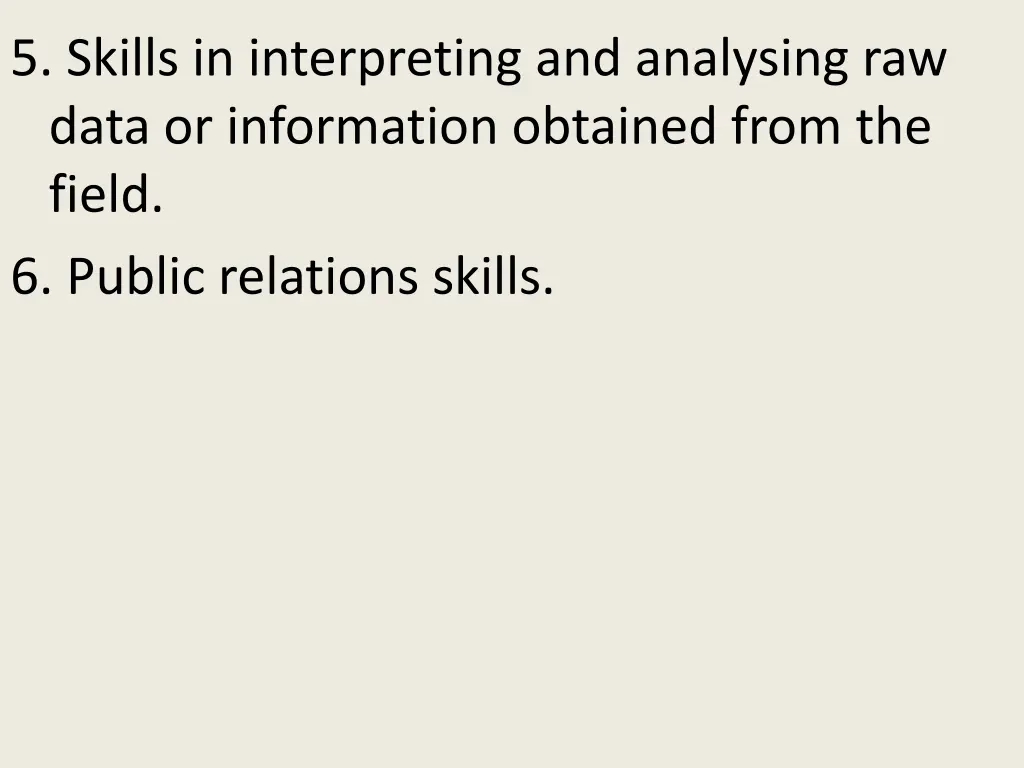 5 skills in interpreting and analysing raw data