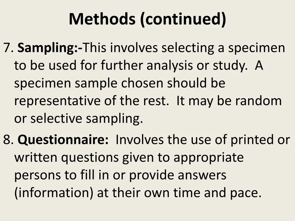 methods continued 1