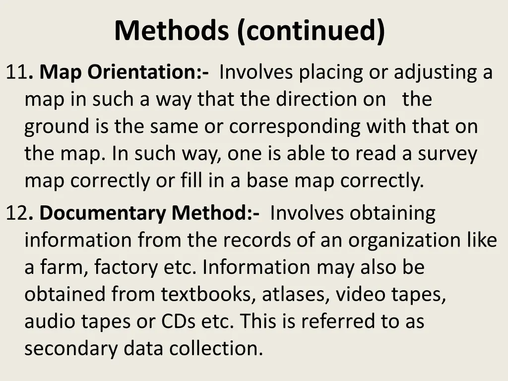 methods continued 2