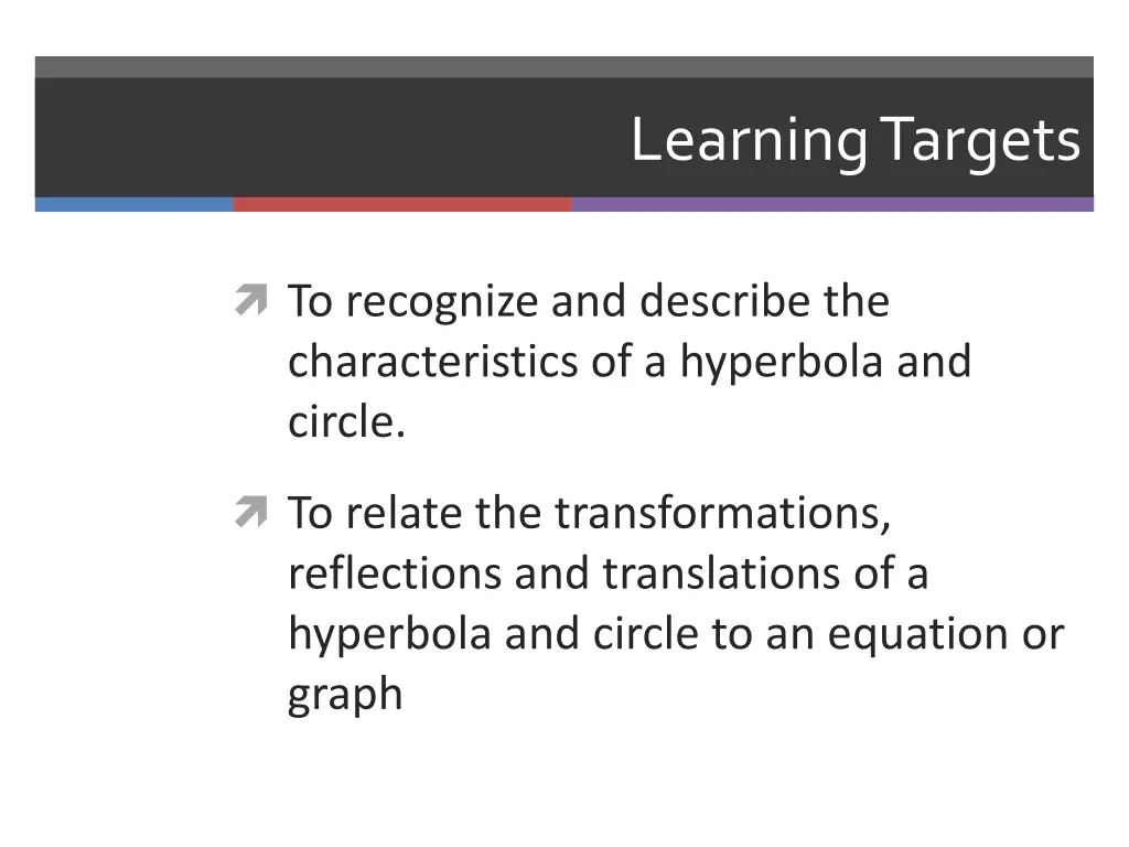 learning targets