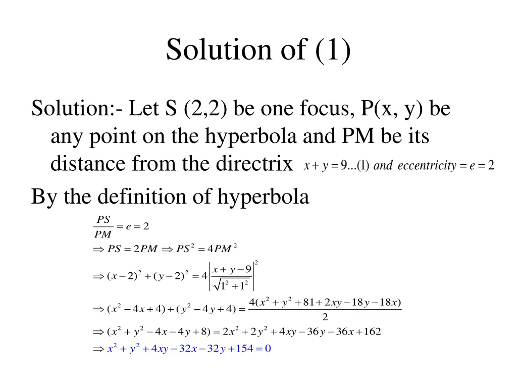 solution of 1