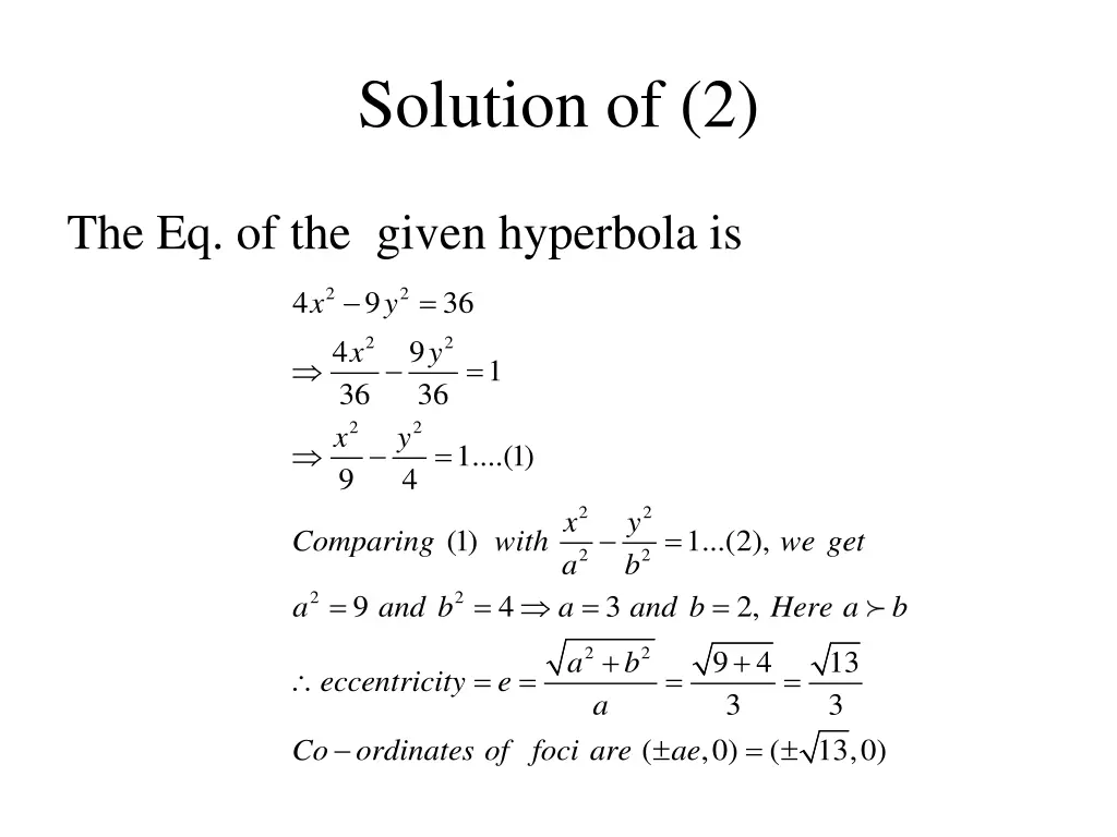 solution of 2
