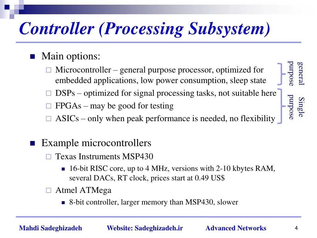 controller processing subsystem