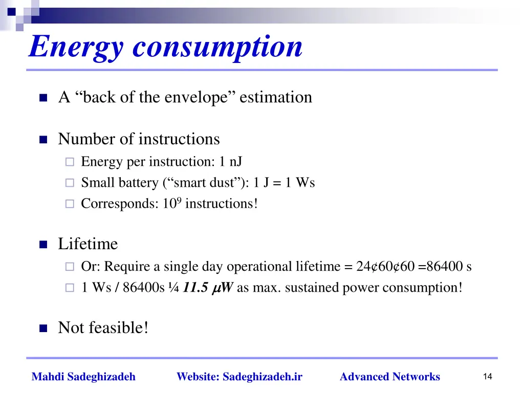 energy consumption