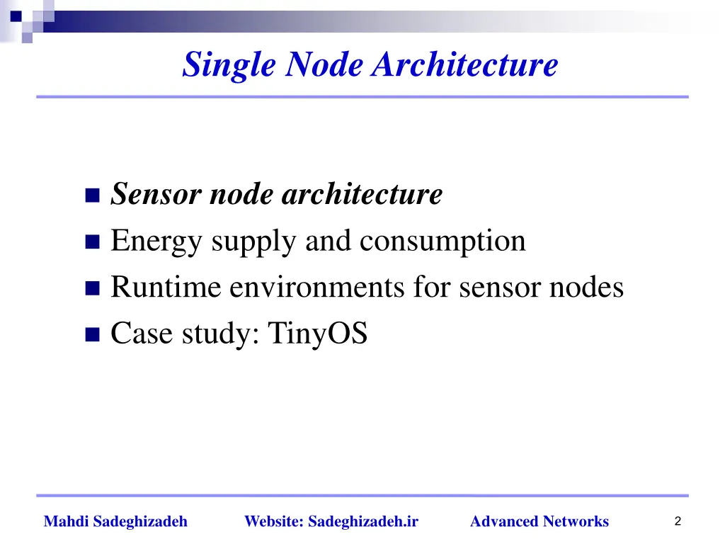 single node architecture