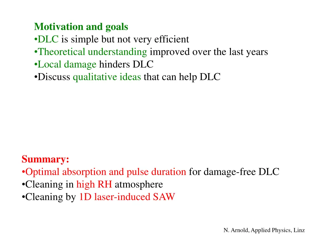 motivation and goals dlc is simple but not very