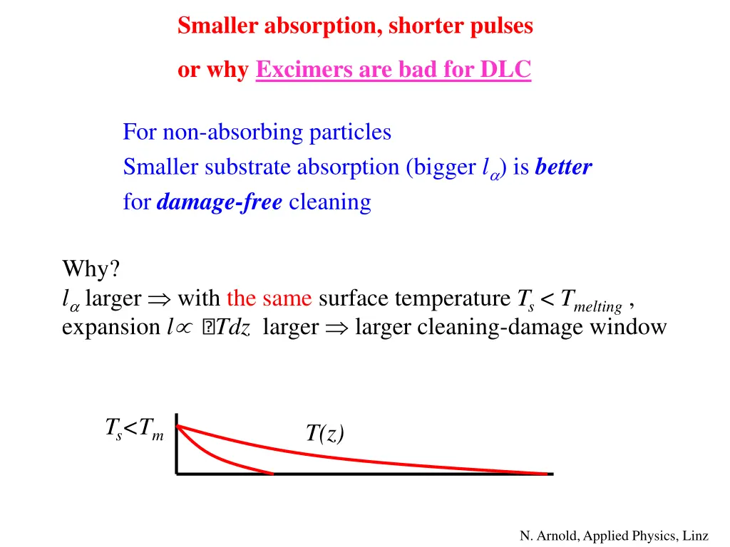 smaller absorption shorter pulses