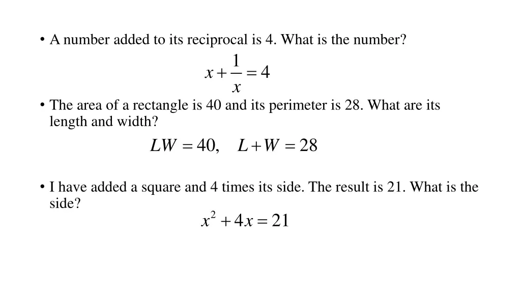 a number added to its reciprocal is 4 what