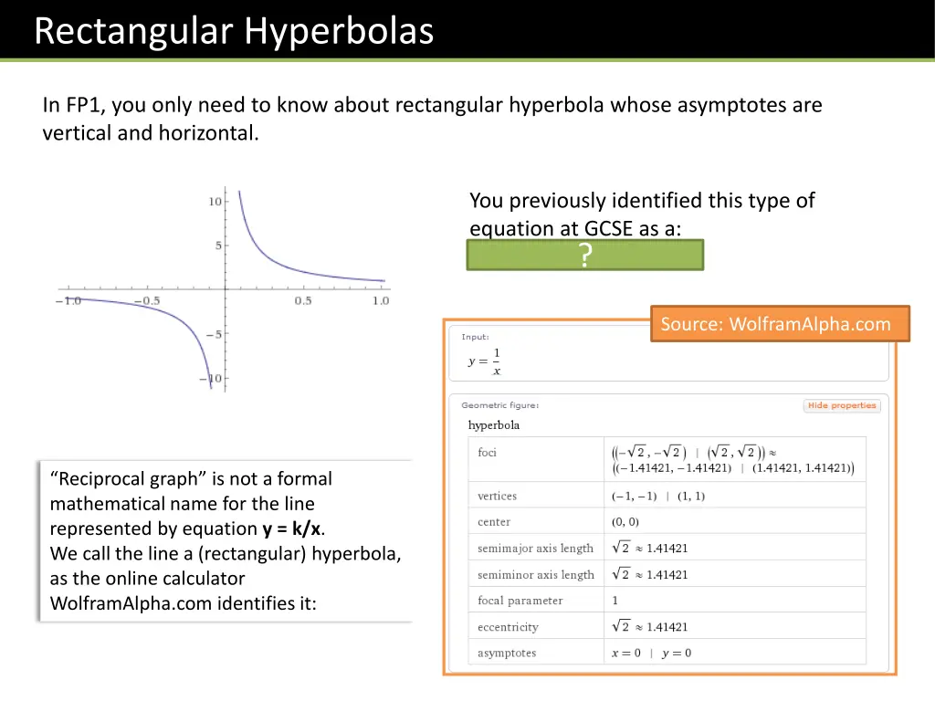 rectangular hyperbolas 1