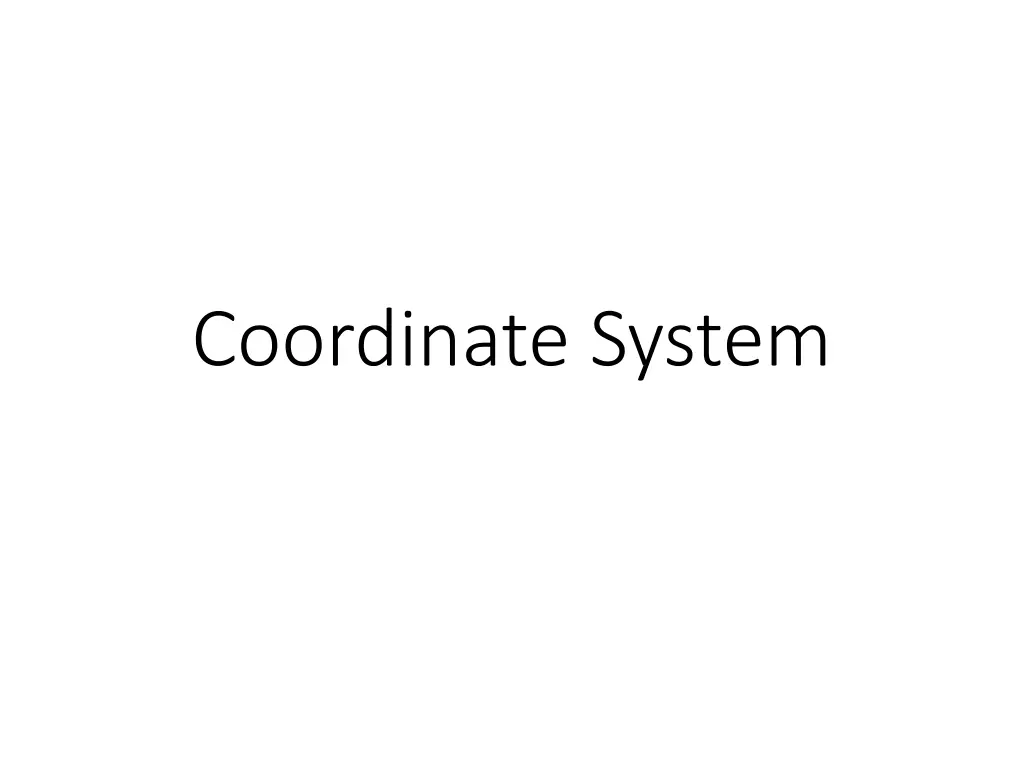 coordinate system