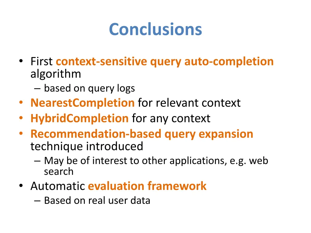 conclusions