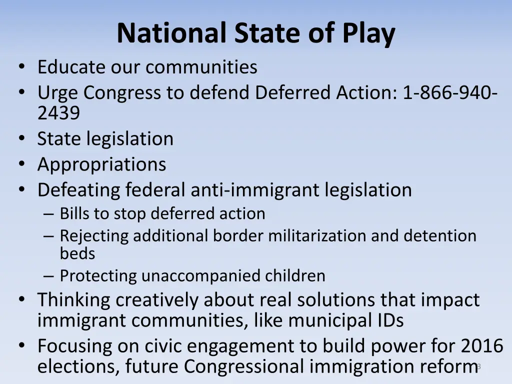 national state of play educate our communities