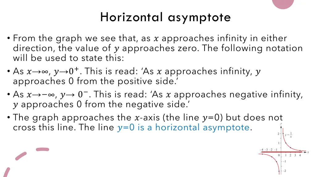 horizontal asymptote