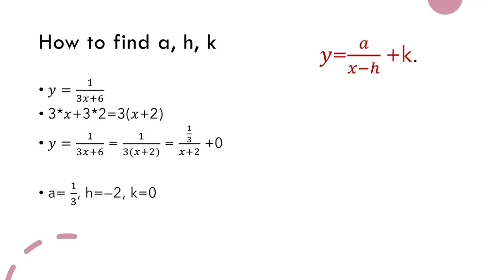 how to find a h k