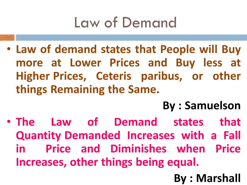 law of demand