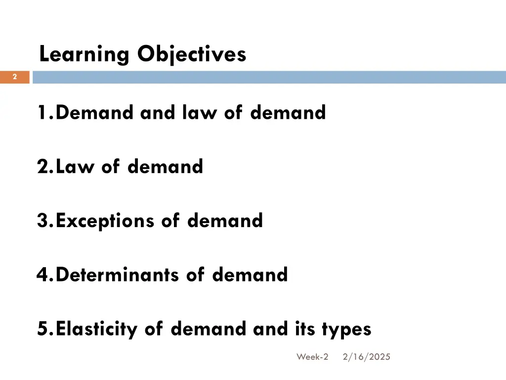 learning objectives