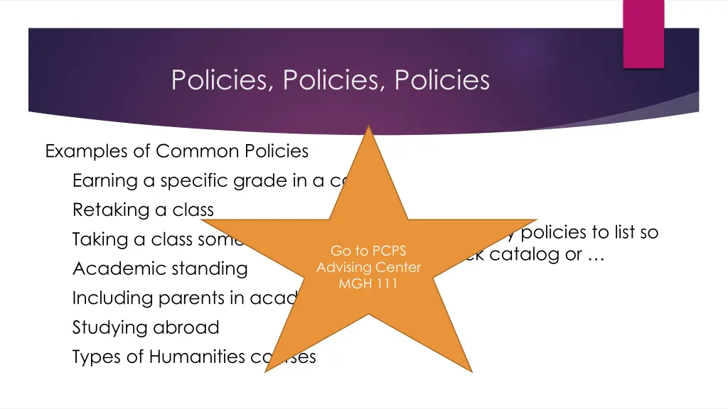 policies policies policies