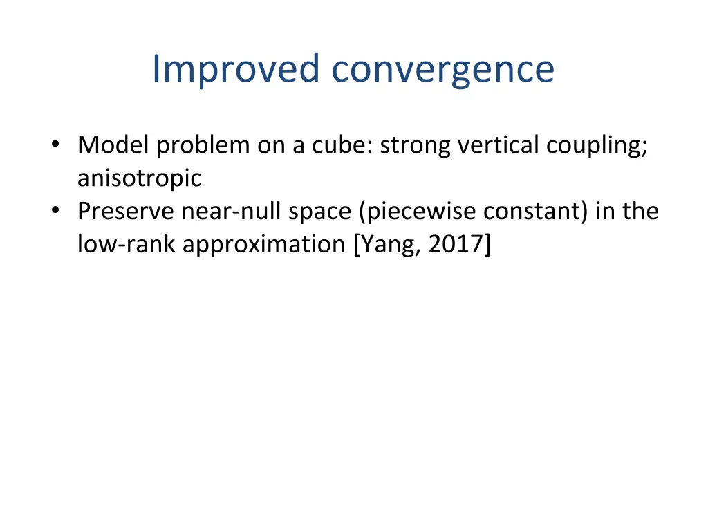 improved convergence