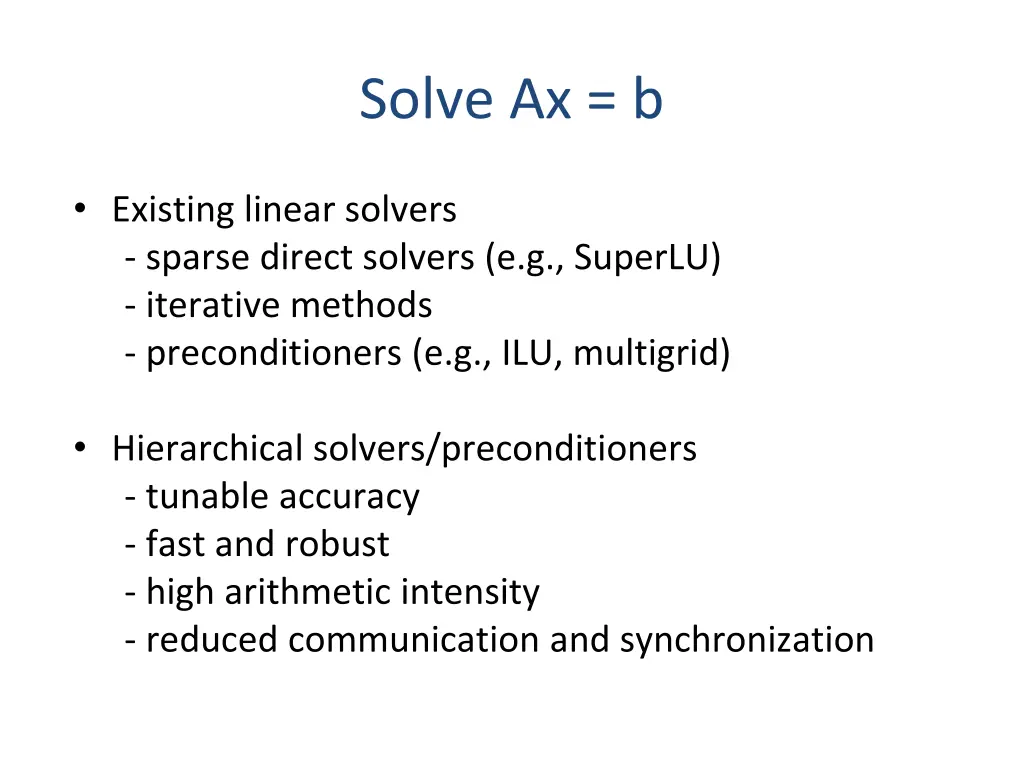 solve ax b
