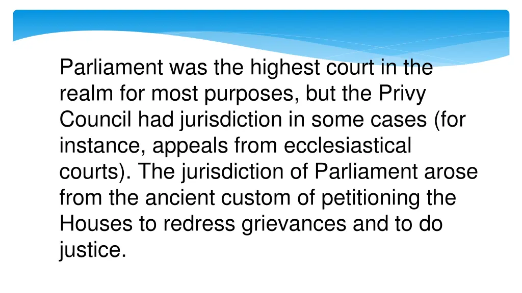 parliament was the highest court in the realm