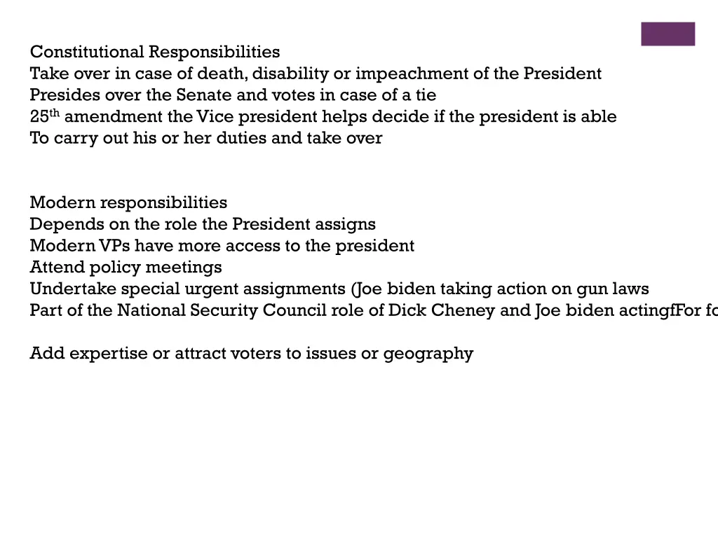 constitutional responsibilities take over in case