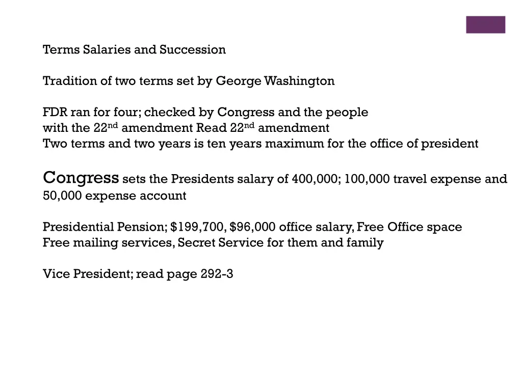 terms salaries and succession
