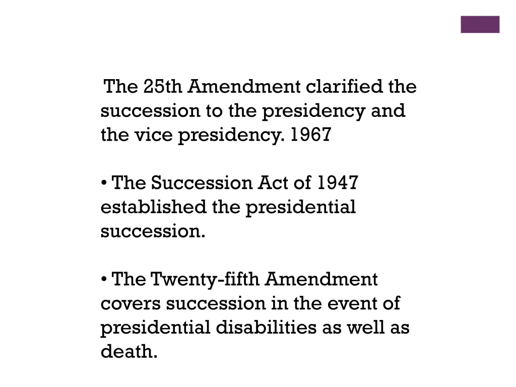 the 25th amendment clarified the succession