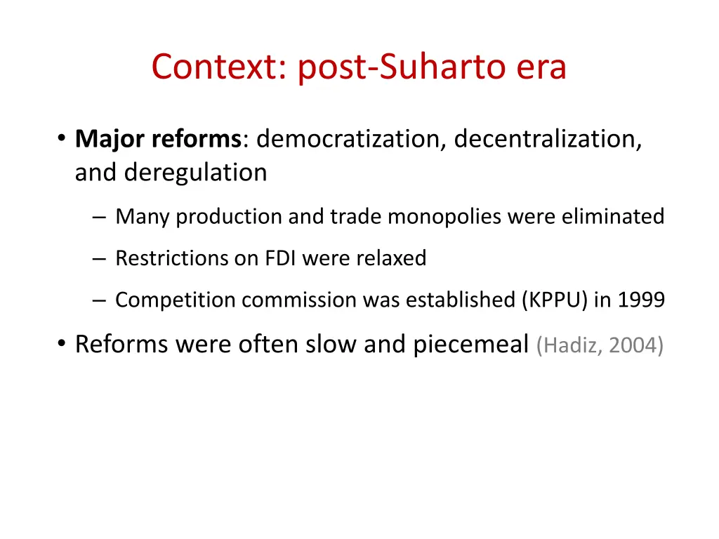context post suharto era