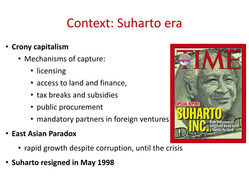 context suharto era