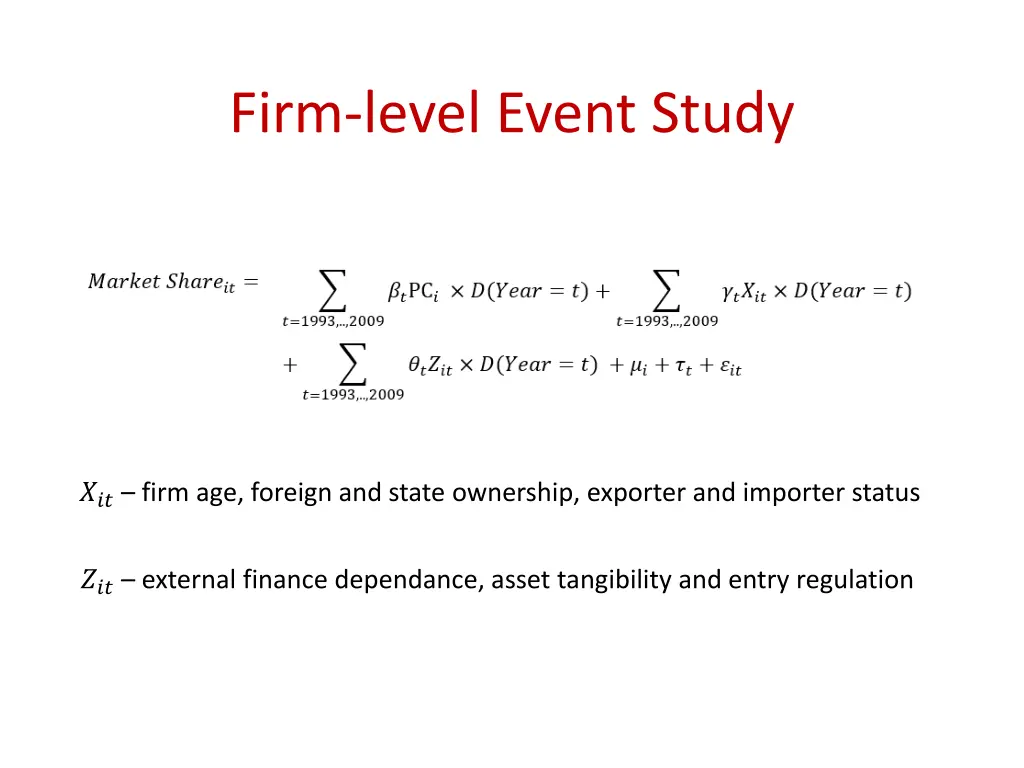 firm level event study