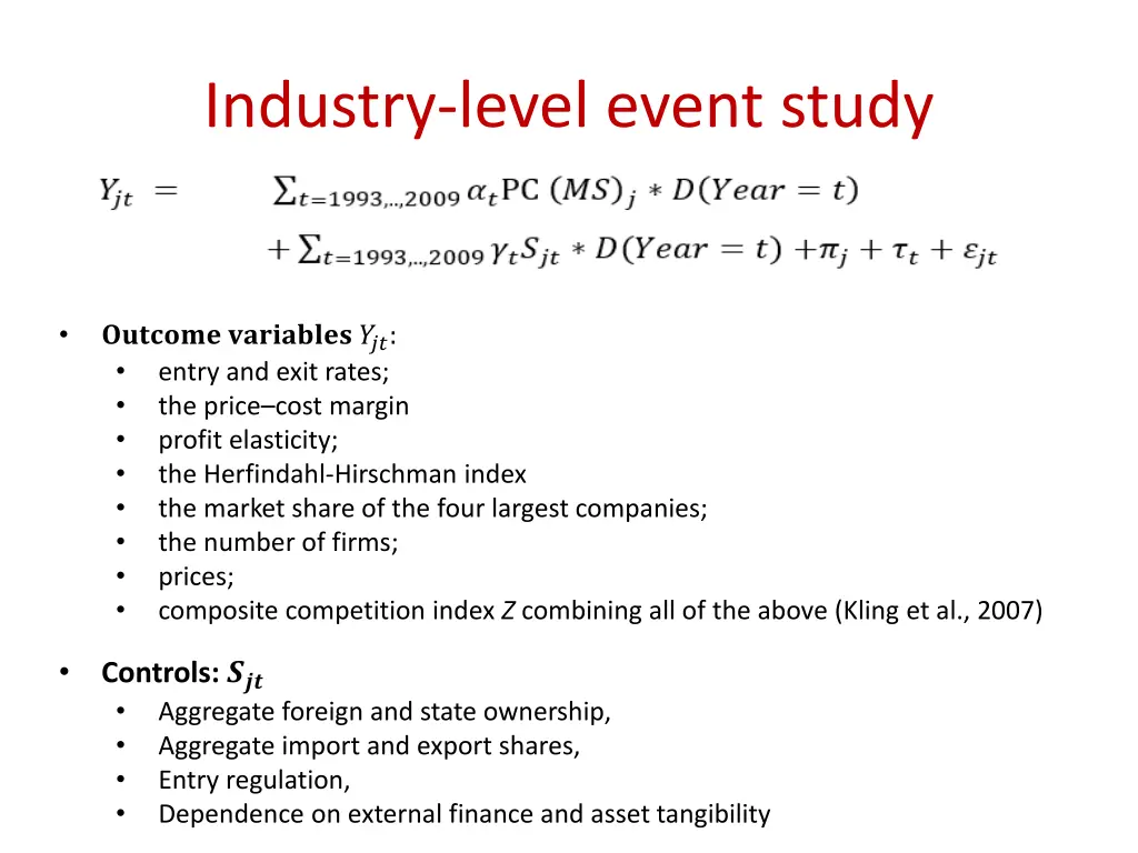 industry level event study
