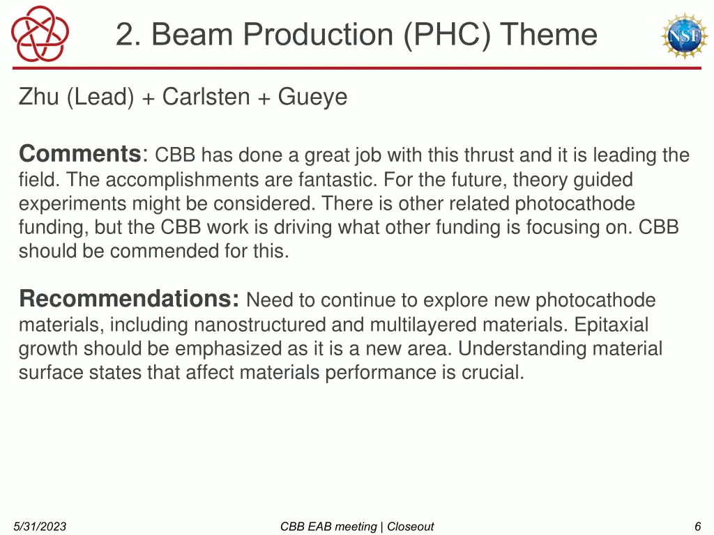 2 beam production phc theme
