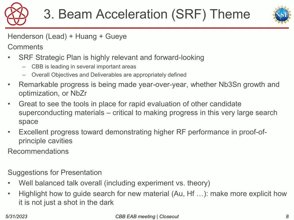 3 beam acceleration srf theme
