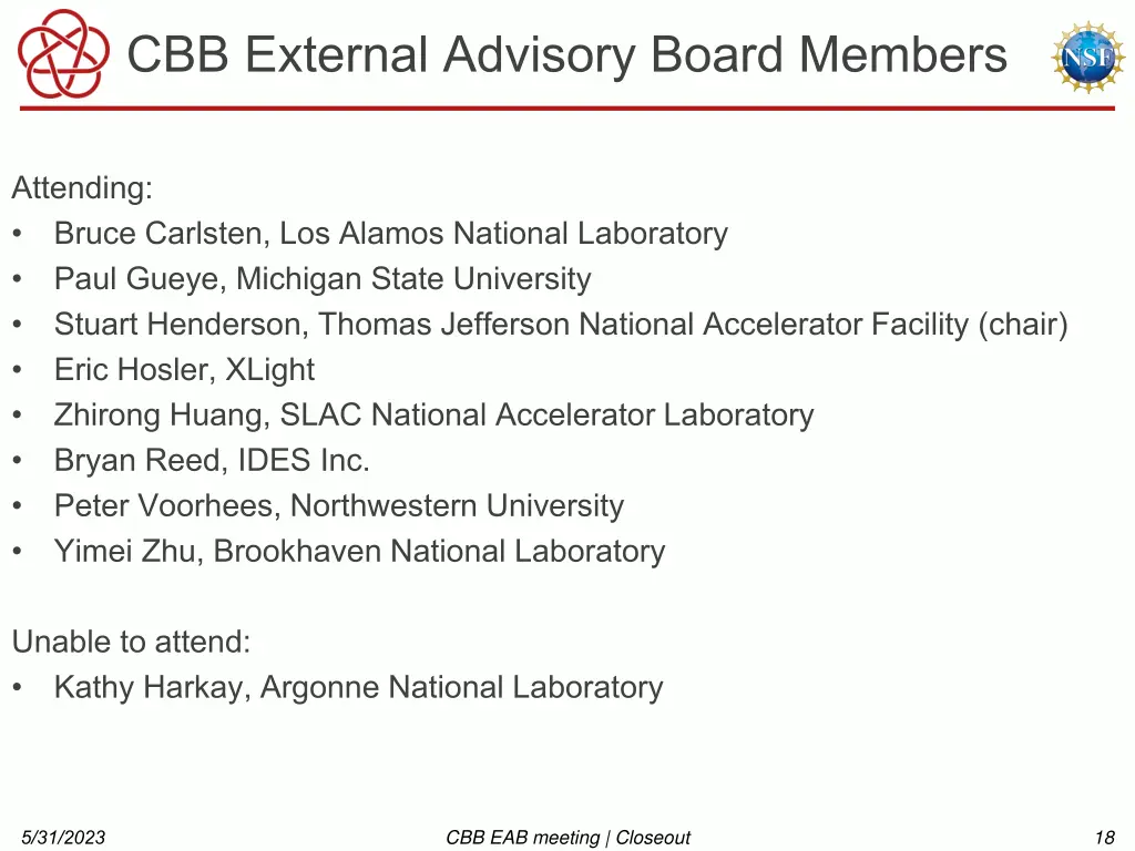 cbb external advisory board members