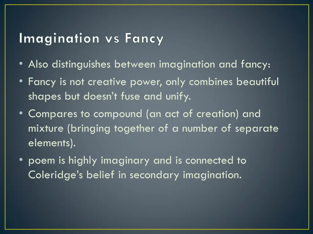 imagination vs fancy