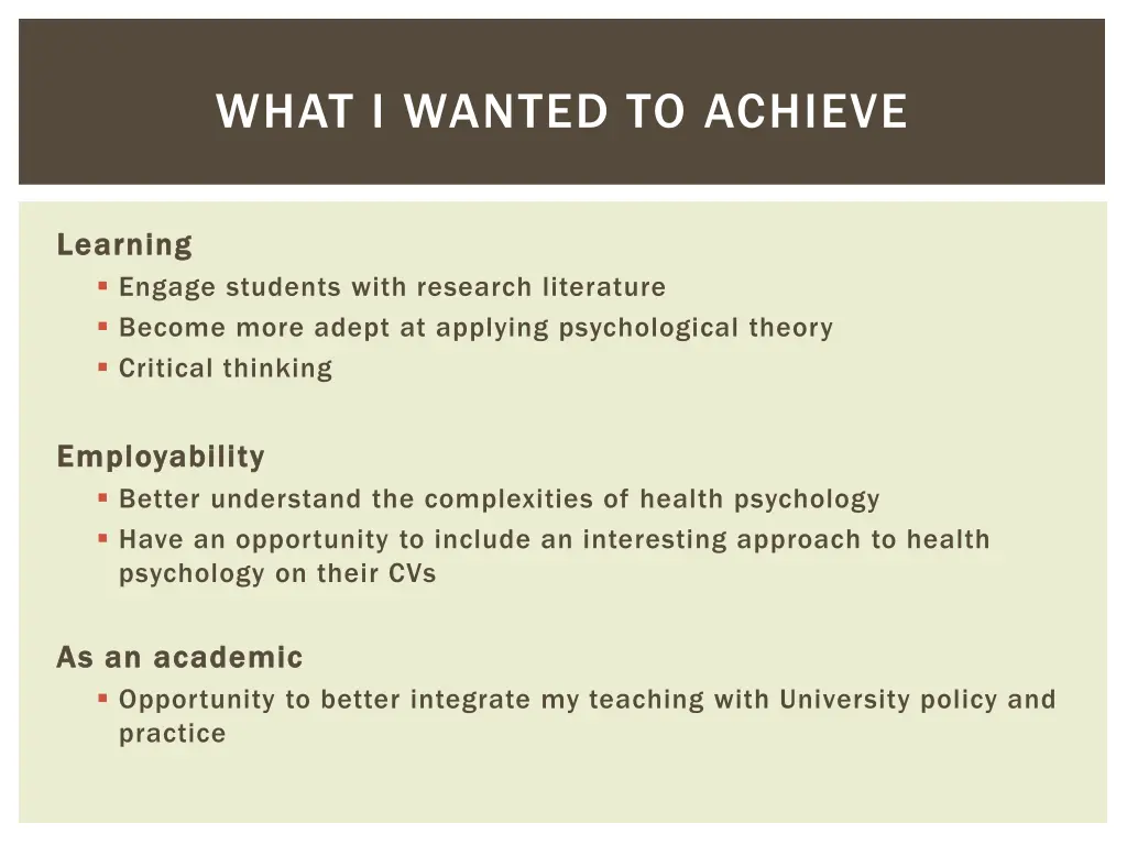 what i wanted to achieve