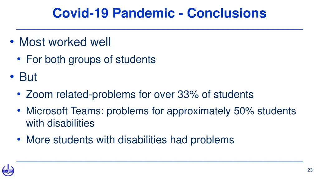 covid 19 pandemic conclusions
