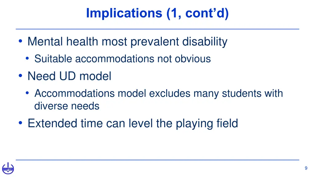 implications 1 cont d