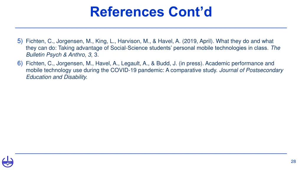 references cont d