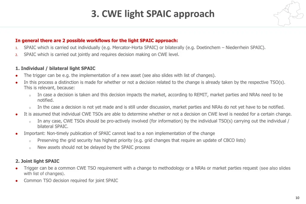 3 cwe light spaic approach