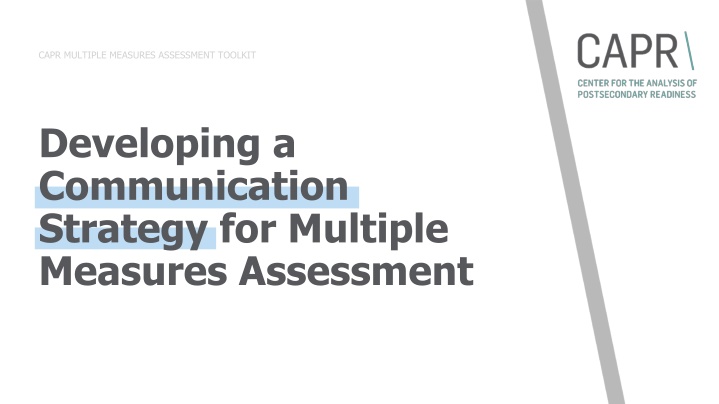 capr multiple measures assessment toolkit