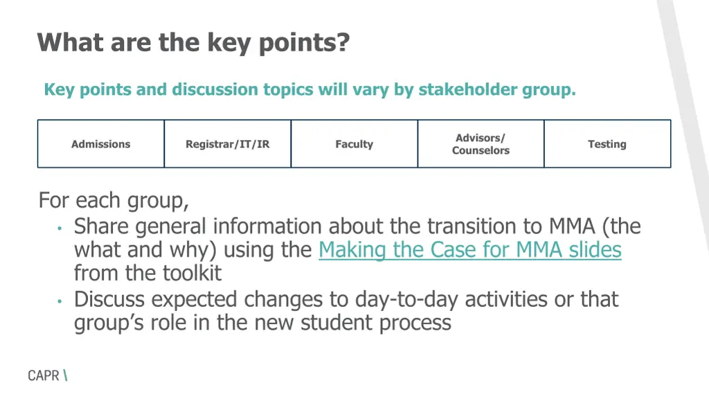 what are the key points