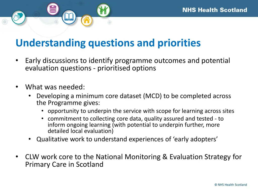understanding questions and priorities