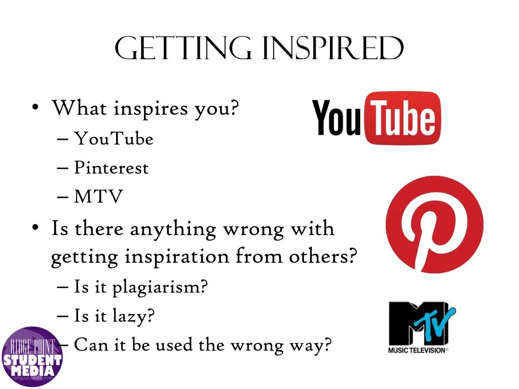 getting inspired
