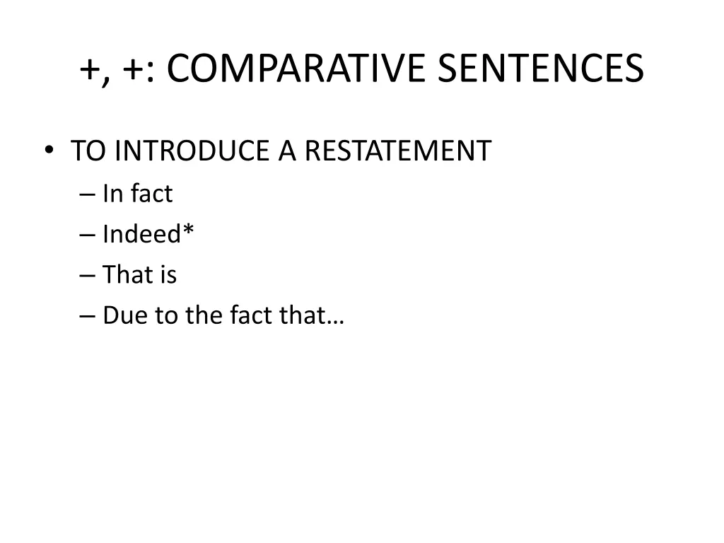 comparative sentences